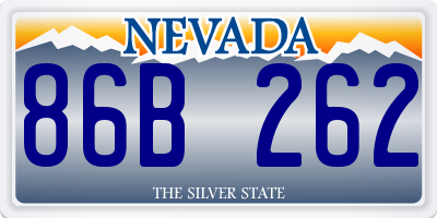 NV license plate 86B262