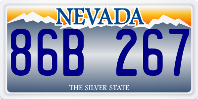 NV license plate 86B267