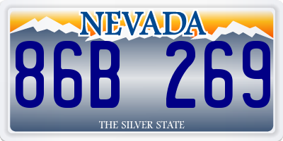 NV license plate 86B269