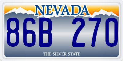 NV license plate 86B270
