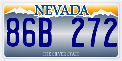 NV license plate 86B272
