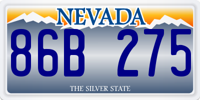 NV license plate 86B275