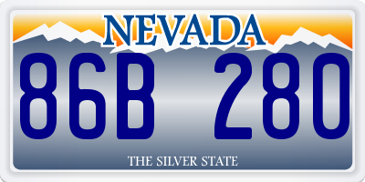 NV license plate 86B280