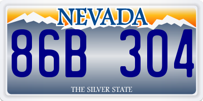 NV license plate 86B304