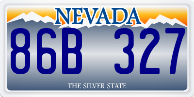 NV license plate 86B327