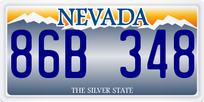 NV license plate 86B348