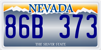 NV license plate 86B373