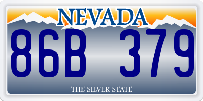 NV license plate 86B379