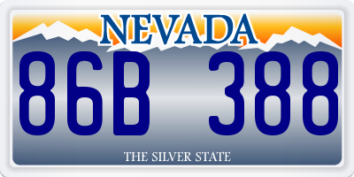 NV license plate 86B388