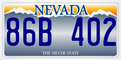 NV license plate 86B402