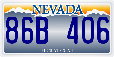 NV license plate 86B406