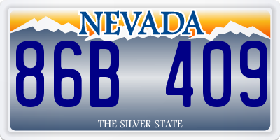 NV license plate 86B409