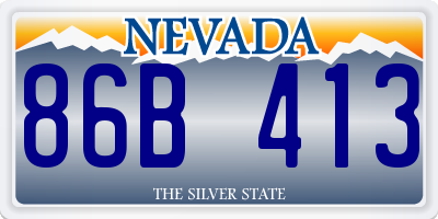 NV license plate 86B413