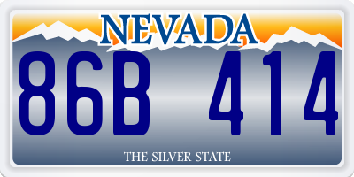 NV license plate 86B414