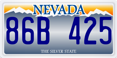NV license plate 86B425