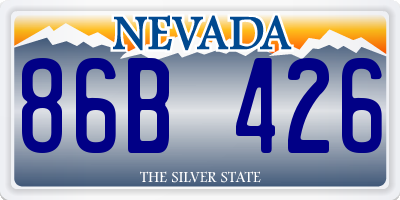 NV license plate 86B426