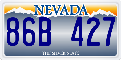 NV license plate 86B427
