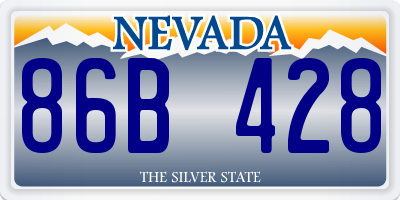 NV license plate 86B428