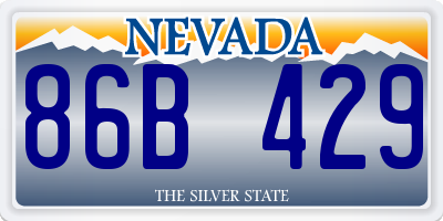 NV license plate 86B429