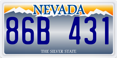 NV license plate 86B431