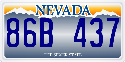 NV license plate 86B437