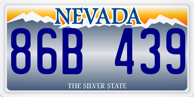 NV license plate 86B439