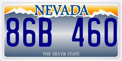 NV license plate 86B460