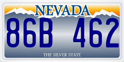 NV license plate 86B462