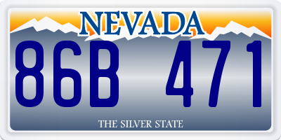 NV license plate 86B471