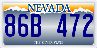 NV license plate 86B472