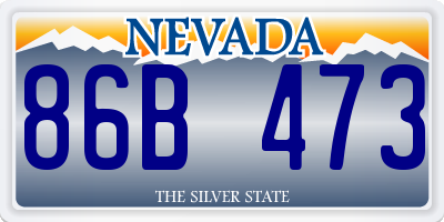NV license plate 86B473
