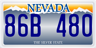 NV license plate 86B480