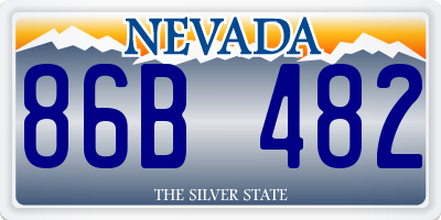 NV license plate 86B482
