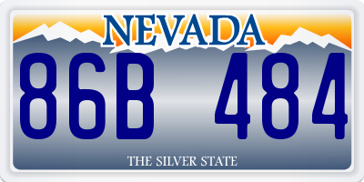 NV license plate 86B484