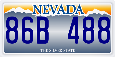 NV license plate 86B488