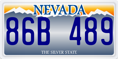 NV license plate 86B489