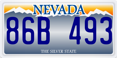 NV license plate 86B493