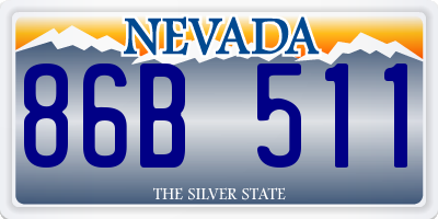 NV license plate 86B511