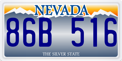 NV license plate 86B516
