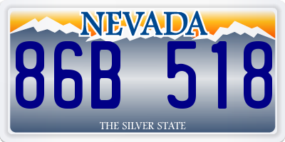 NV license plate 86B518