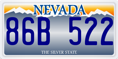 NV license plate 86B522