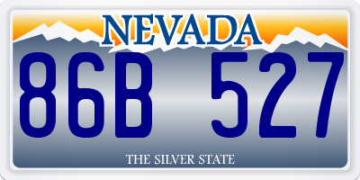 NV license plate 86B527