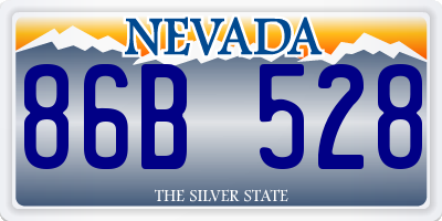 NV license plate 86B528