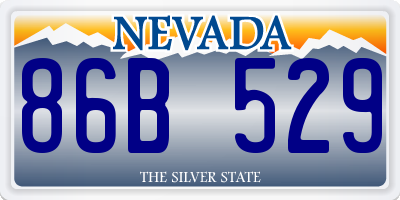 NV license plate 86B529