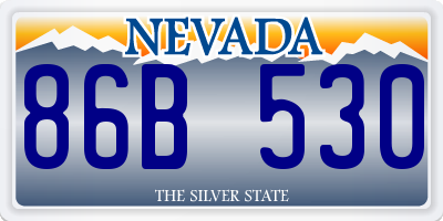 NV license plate 86B530