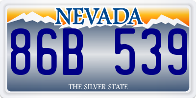 NV license plate 86B539