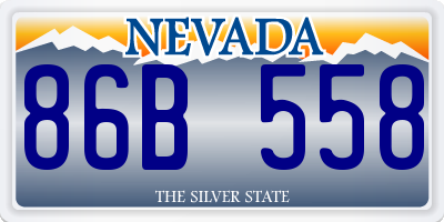 NV license plate 86B558