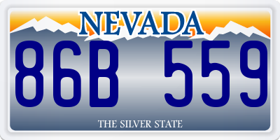 NV license plate 86B559