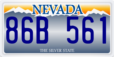 NV license plate 86B561