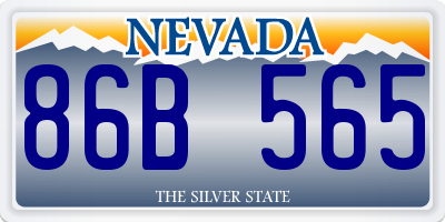 NV license plate 86B565